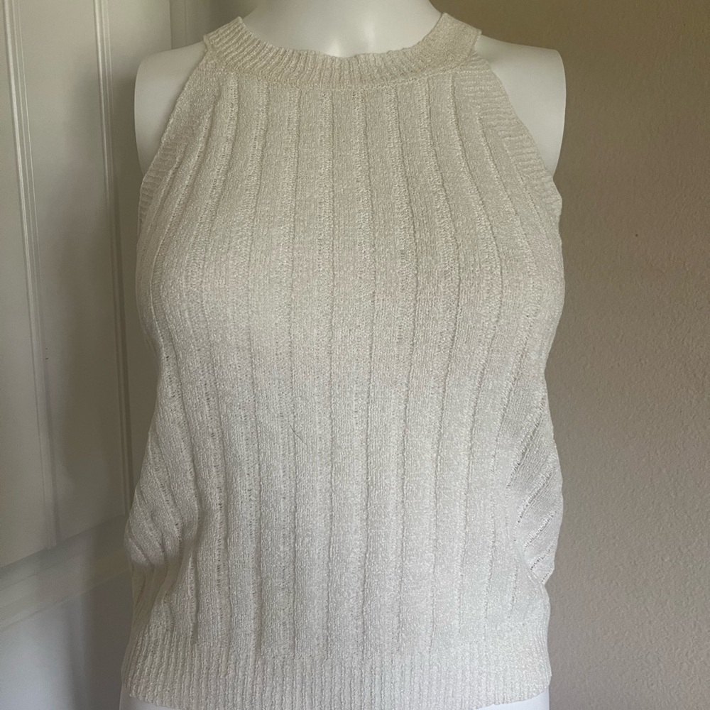 BRAND NEW Cream Sleeveless Knit Top